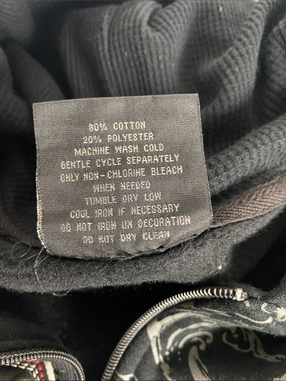Rare South Pole Black Graphic Zip Hoodie with SP21 Lettering Men’s Size L - Picture 5 of 7